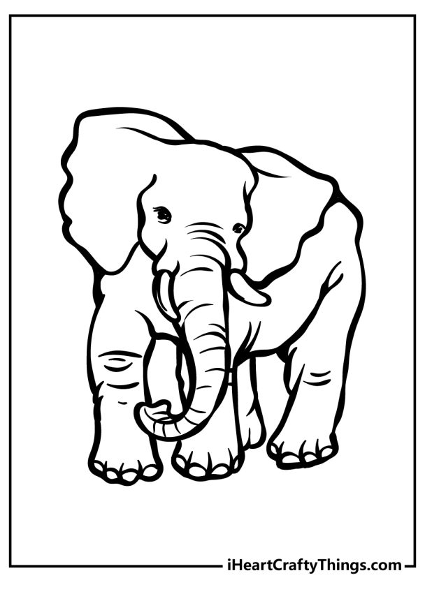 Elephant Coloring Pages (100% Free Printables)