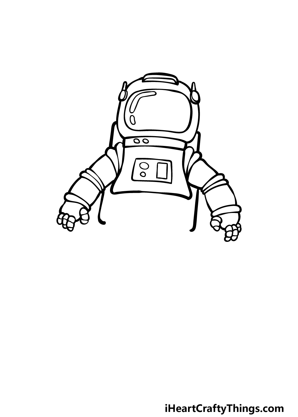 how to draw an Astronaut step 3