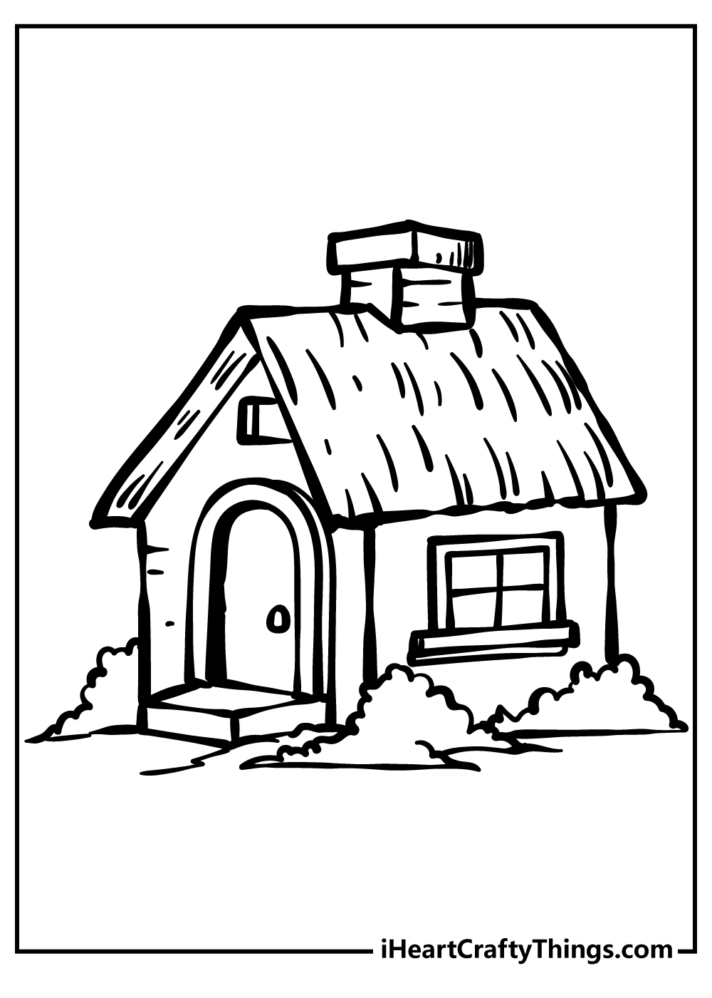 House coloring pages free printable