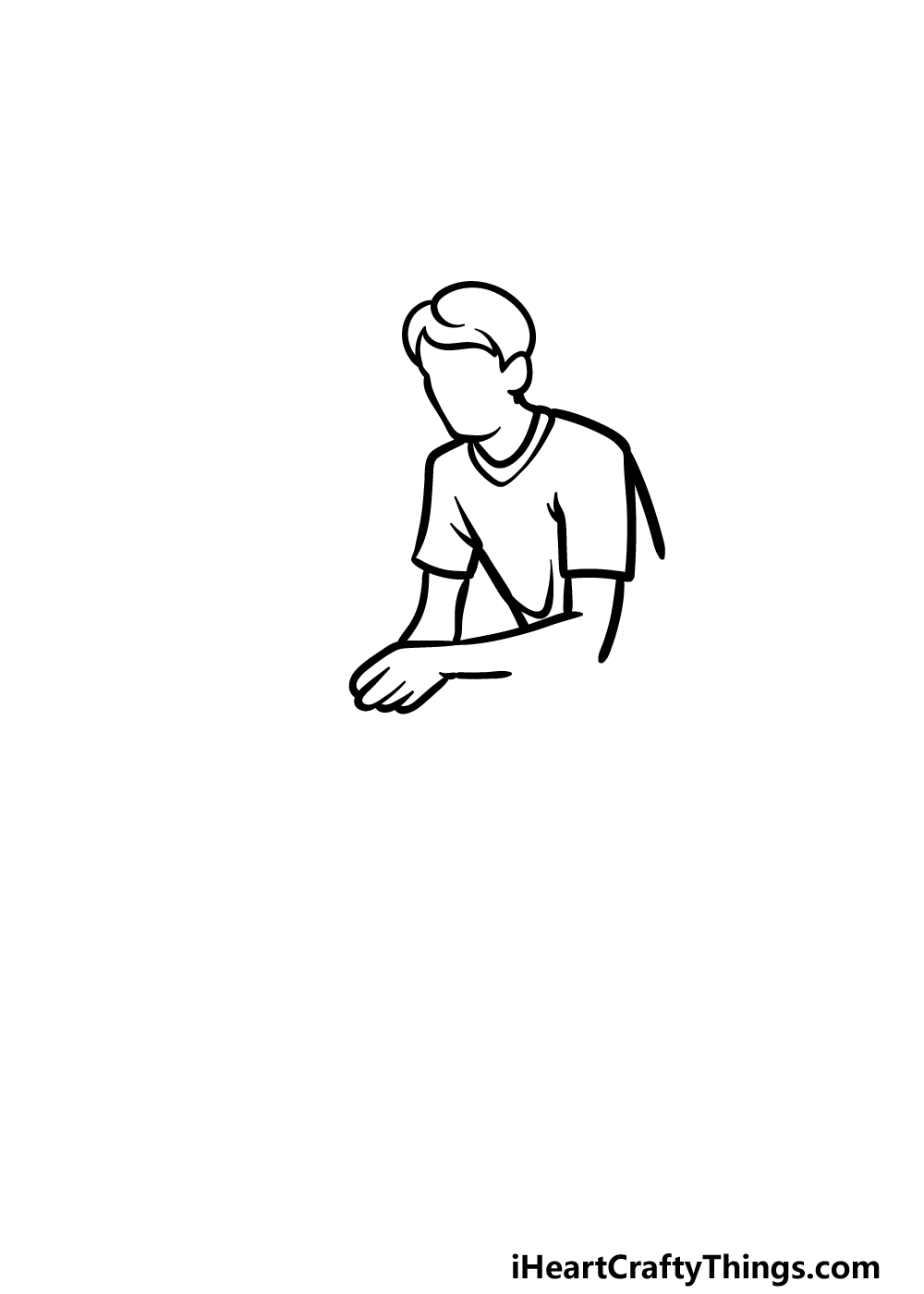 how to draw a Person’s Outline step 3