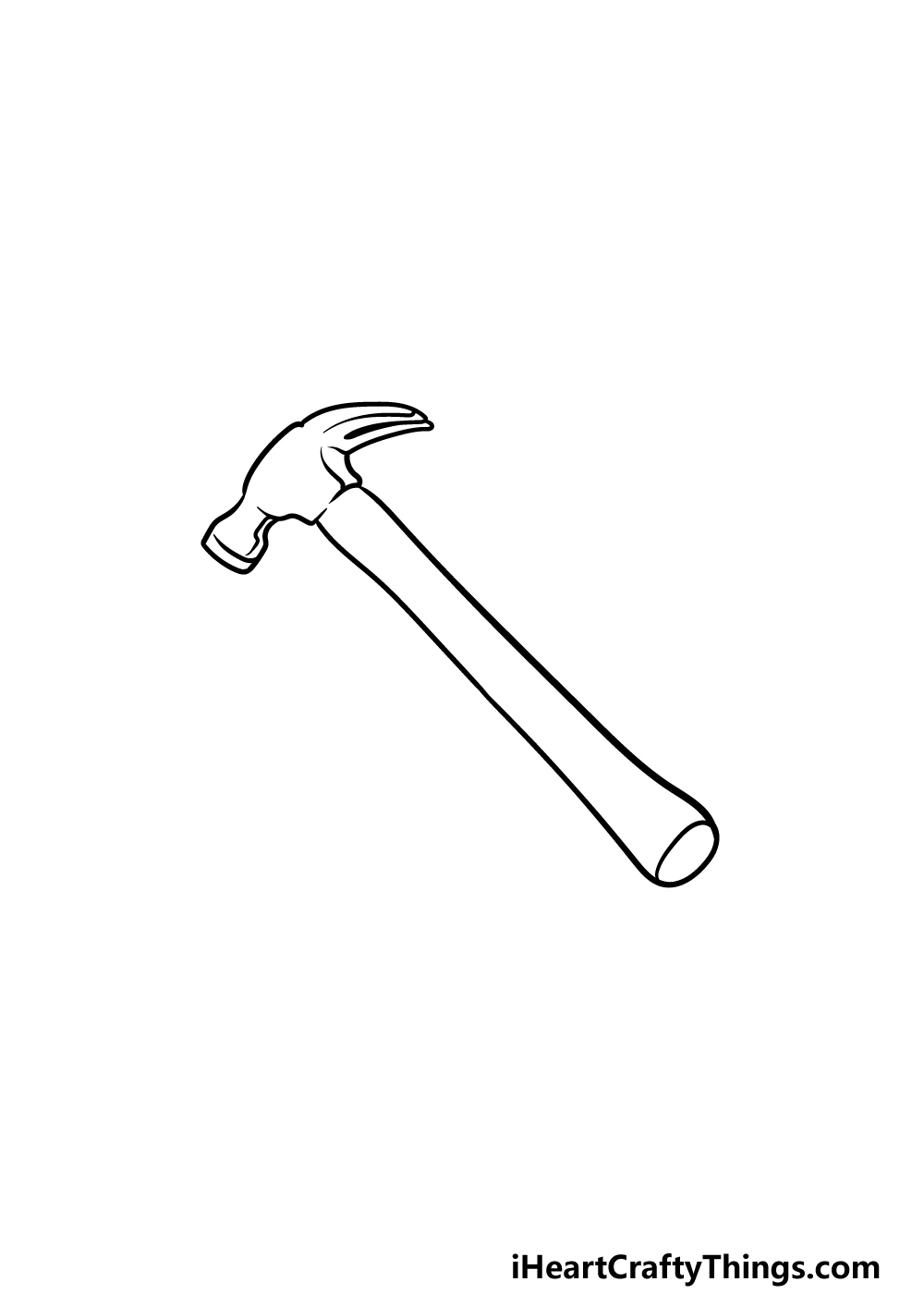 how to draw a hammer step 3