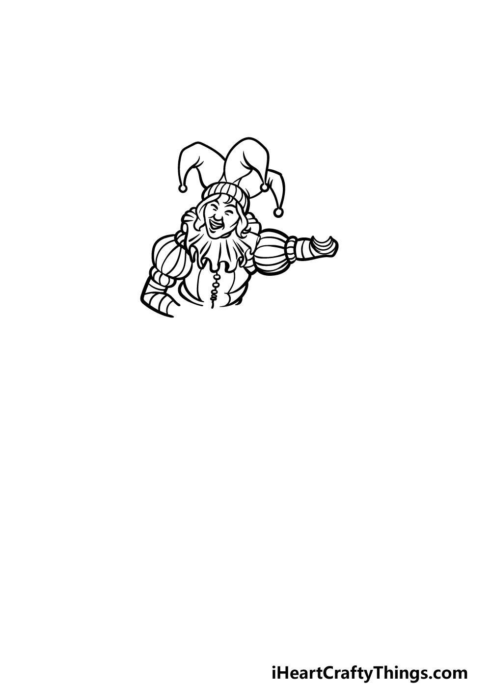 how to draw a Jester step 3