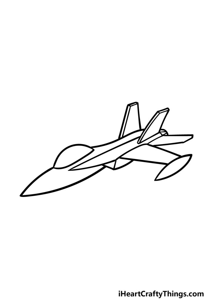 Jet Drawing - How To Draw A Jet Step By Step