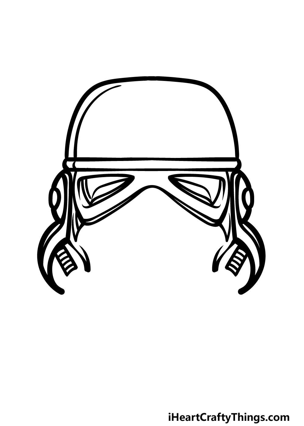 how to draw a Stormtrooper Helmet step 3