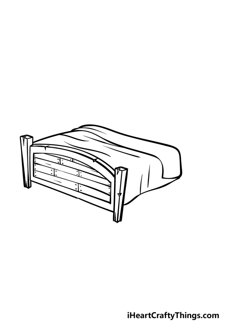 Bed Drawing How To Draw A Bed Step By Step