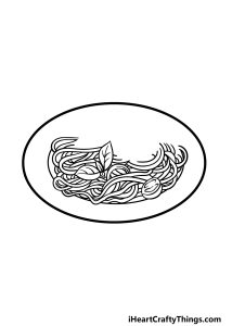 Pasta Drawing - How To Draw Pasta Step By Step