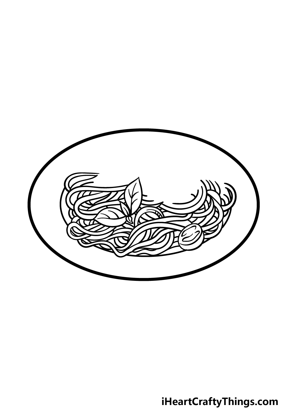 how to draw pasta step 3