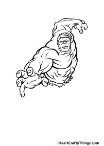 Hulk Drawing - How To Draw The Hulk Step By Step