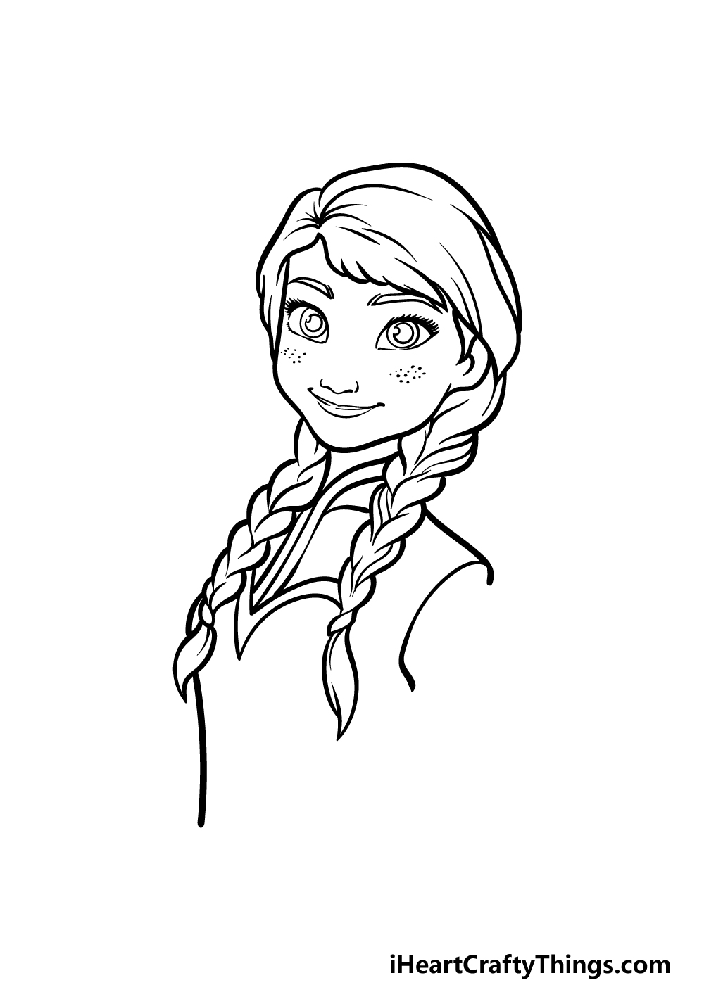 how to draw Anna step 3