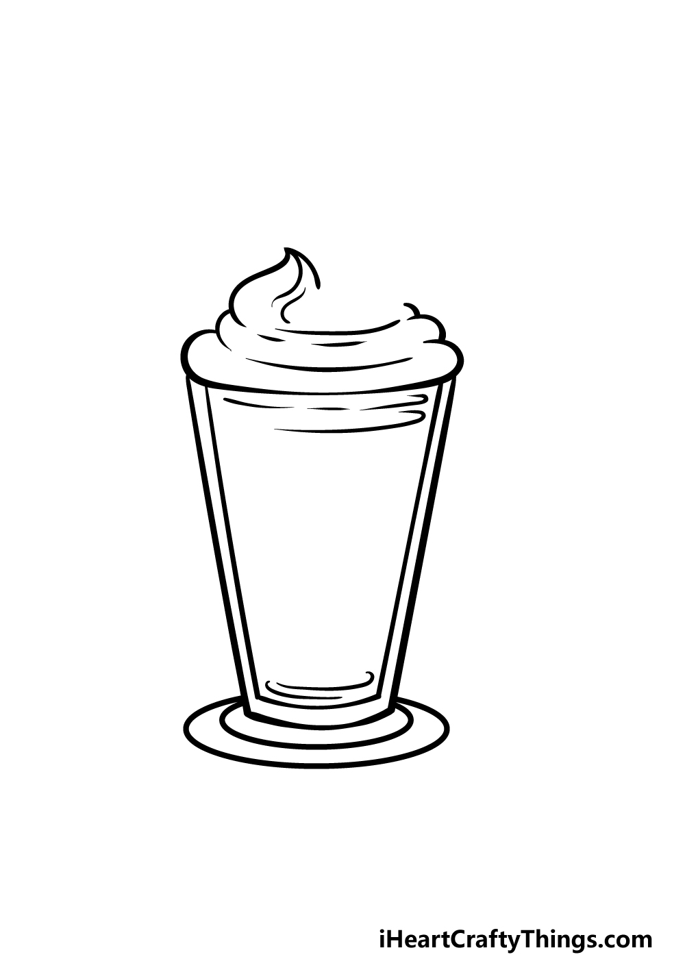 how to draw a Milkshake step 3