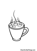 Hot Chocolate Drawing - How To Draw Hot Chocolate Step By Step