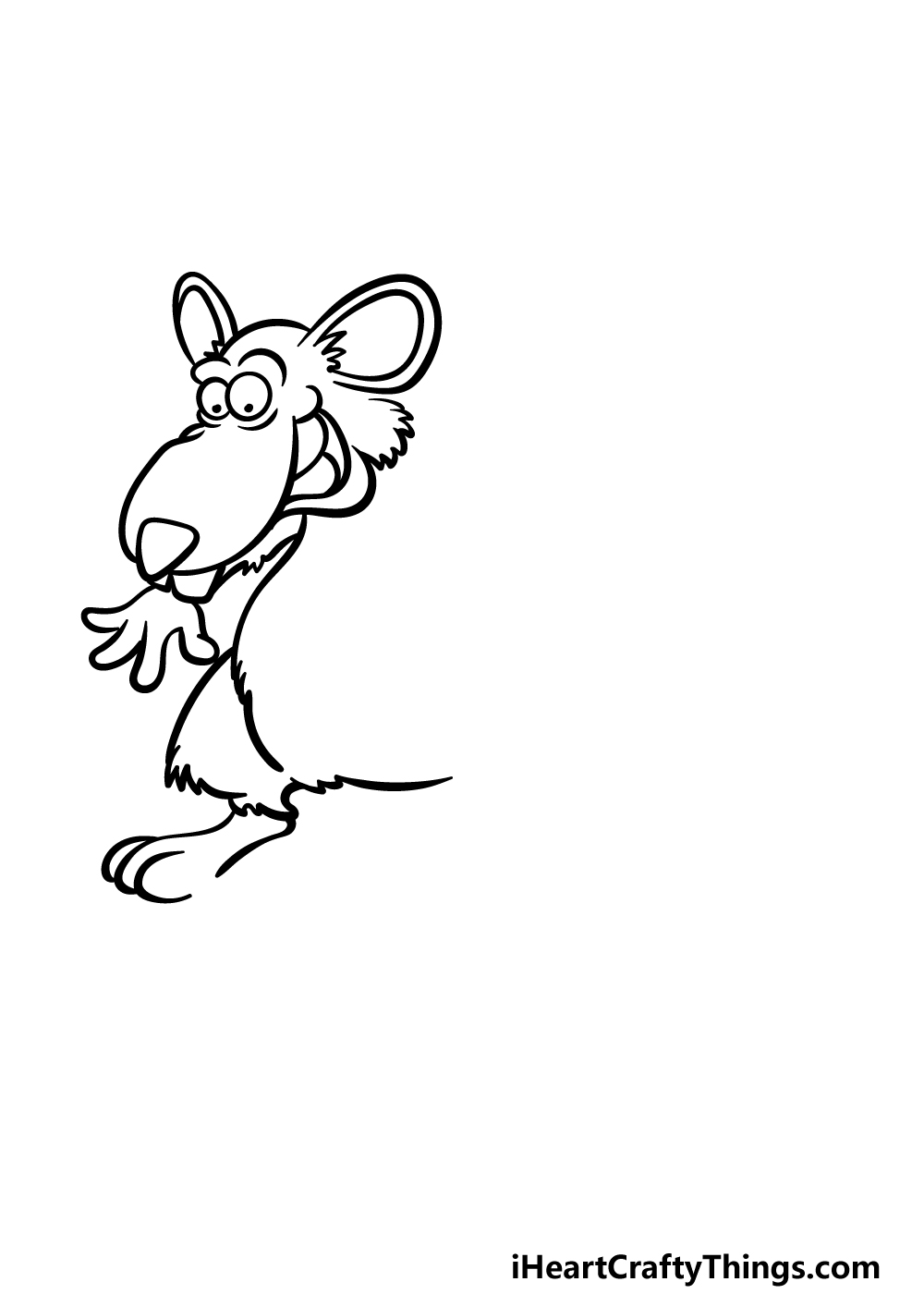 how to draw a Rat step 3
