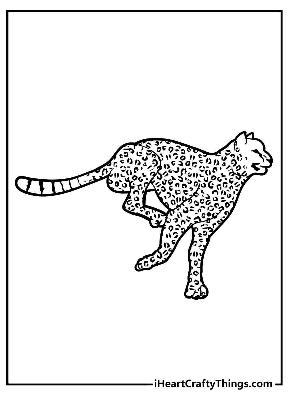 cartoon Cheetah Coloring Pages free printable