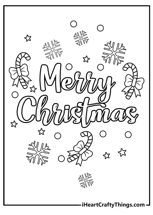 Christmas Coloring Pages: 75 Printable Free Sheets For Kids