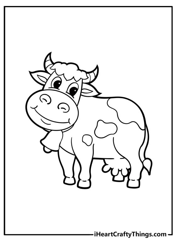 Cow Coloring Pages (100% Free Printables)