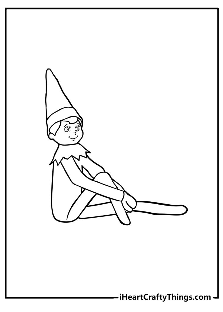 Elf On The Shelf Coloring Pages (Free Printables)