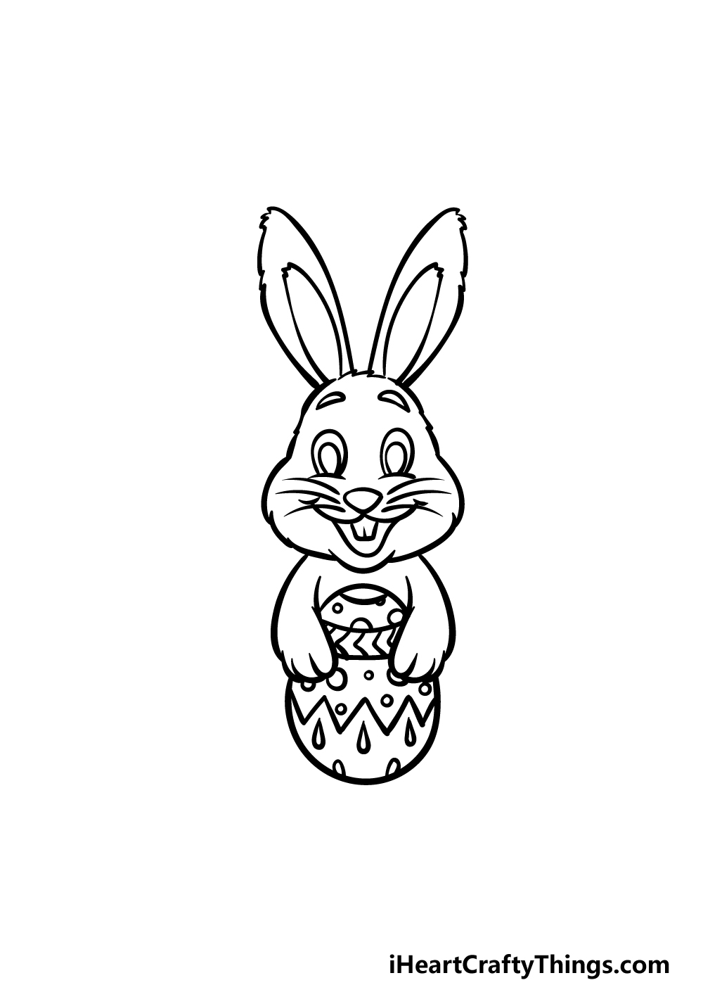 how to draw The Easter Bunny step 3