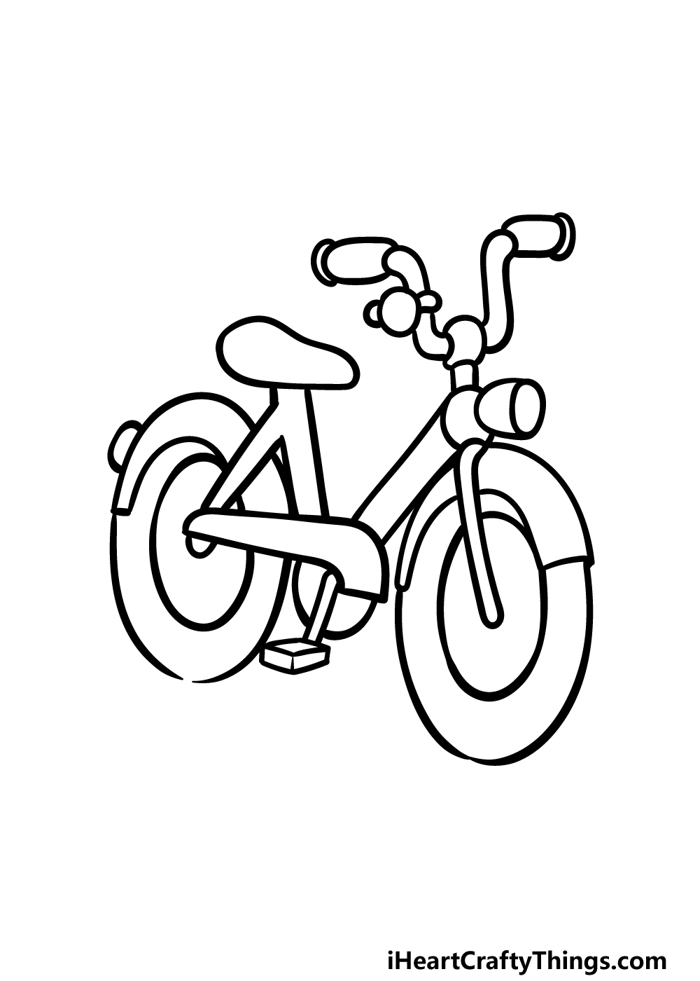 how to draw a Bicycle step 4