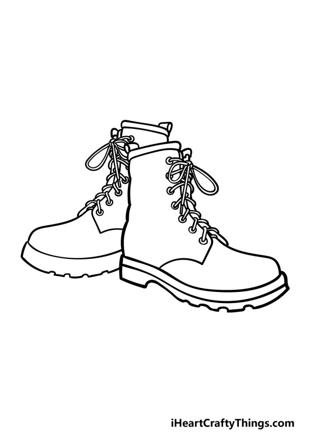 Boots Drawing - How To Draw Boots Step By Step