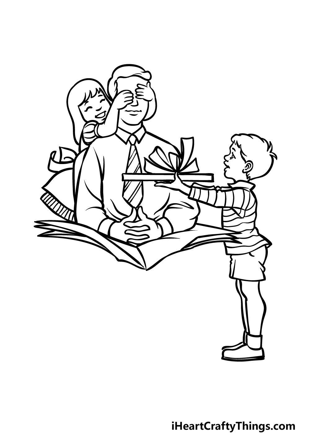 How to Draw Father’s Day step 4