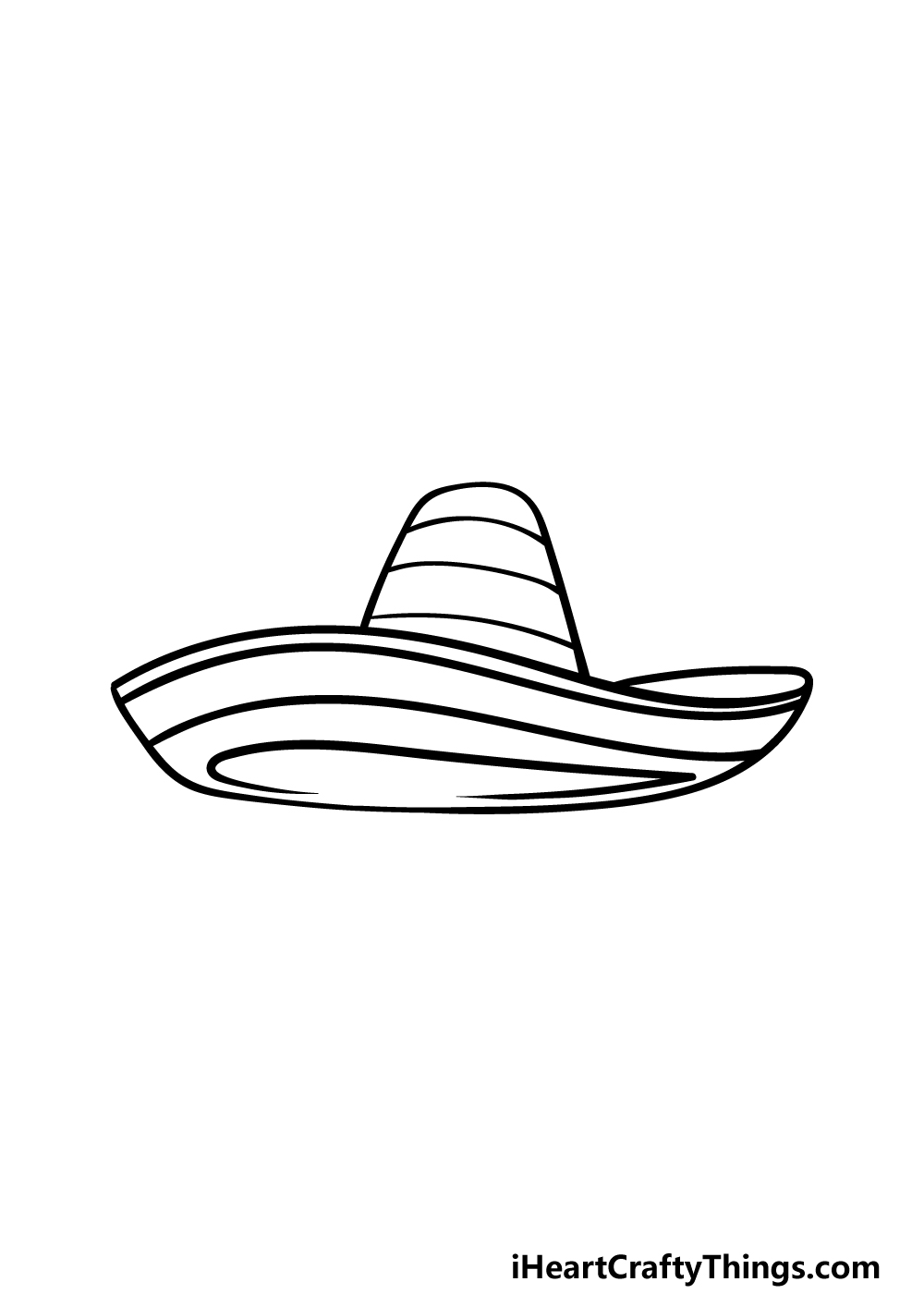 how to draw a Sombrero step 4