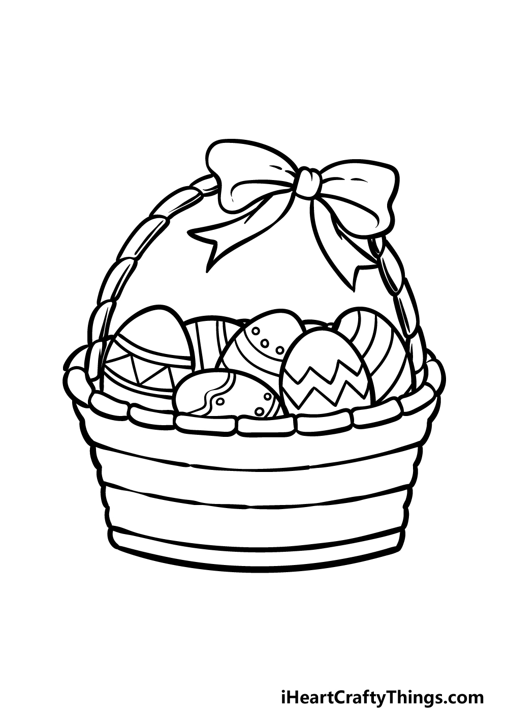 Easter basket drawing