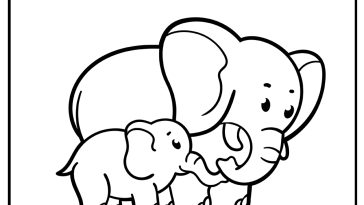 Elephant Coloring Pages free printables