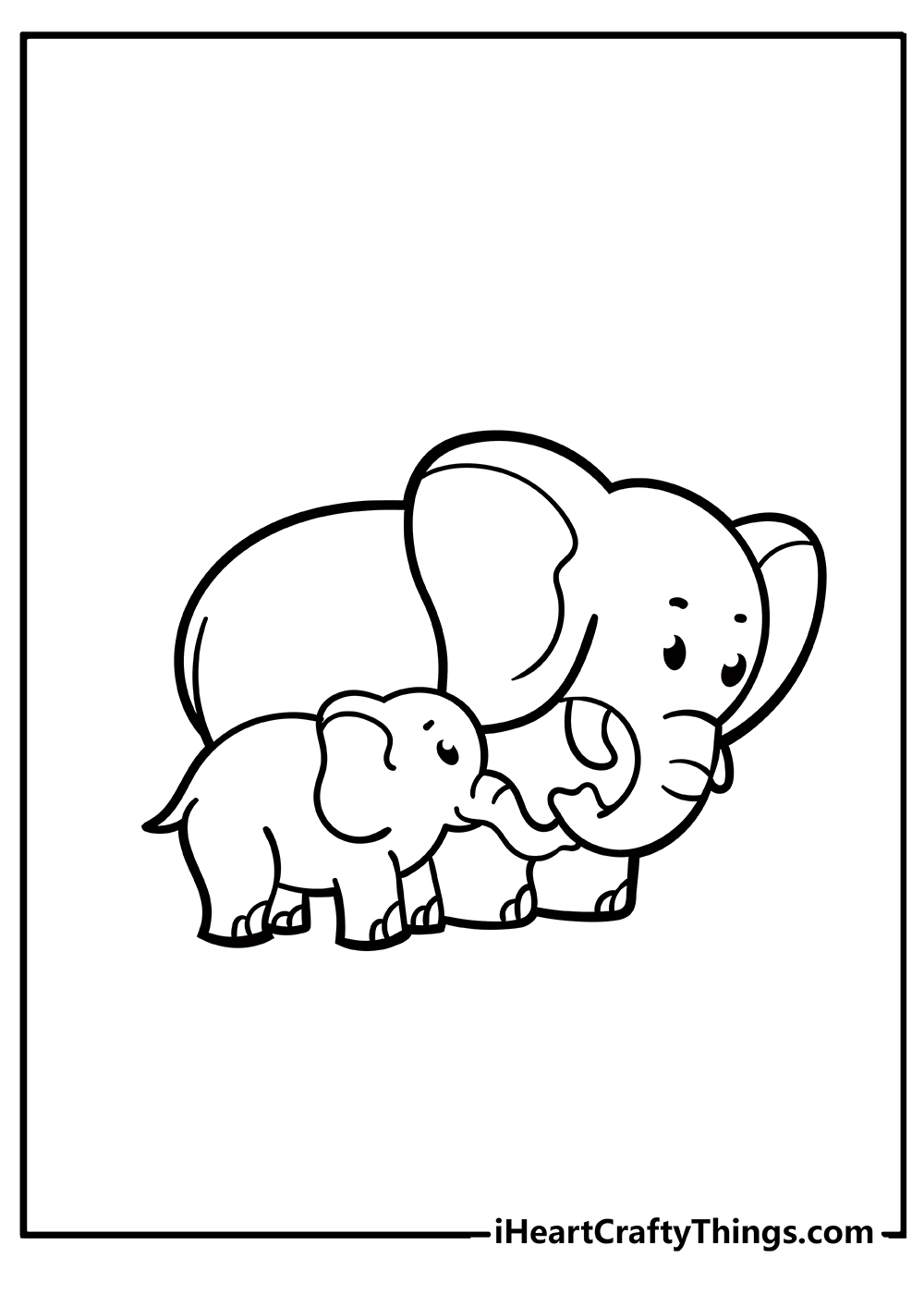 Elephant Coloring Pages for preschoolers free printable