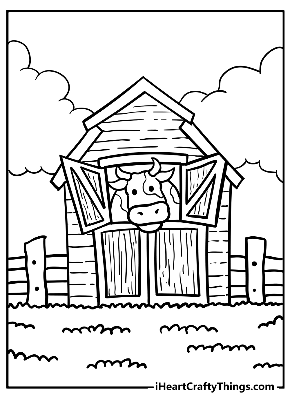 Farm Animal Coloring Pages for preschoolers free printable