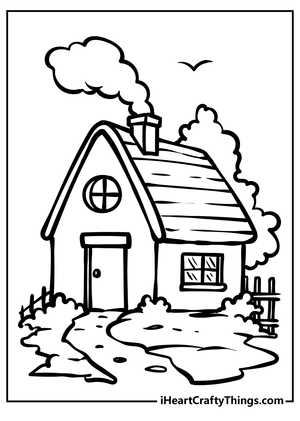 House Outline Coloring Page House Outline Coloring Page