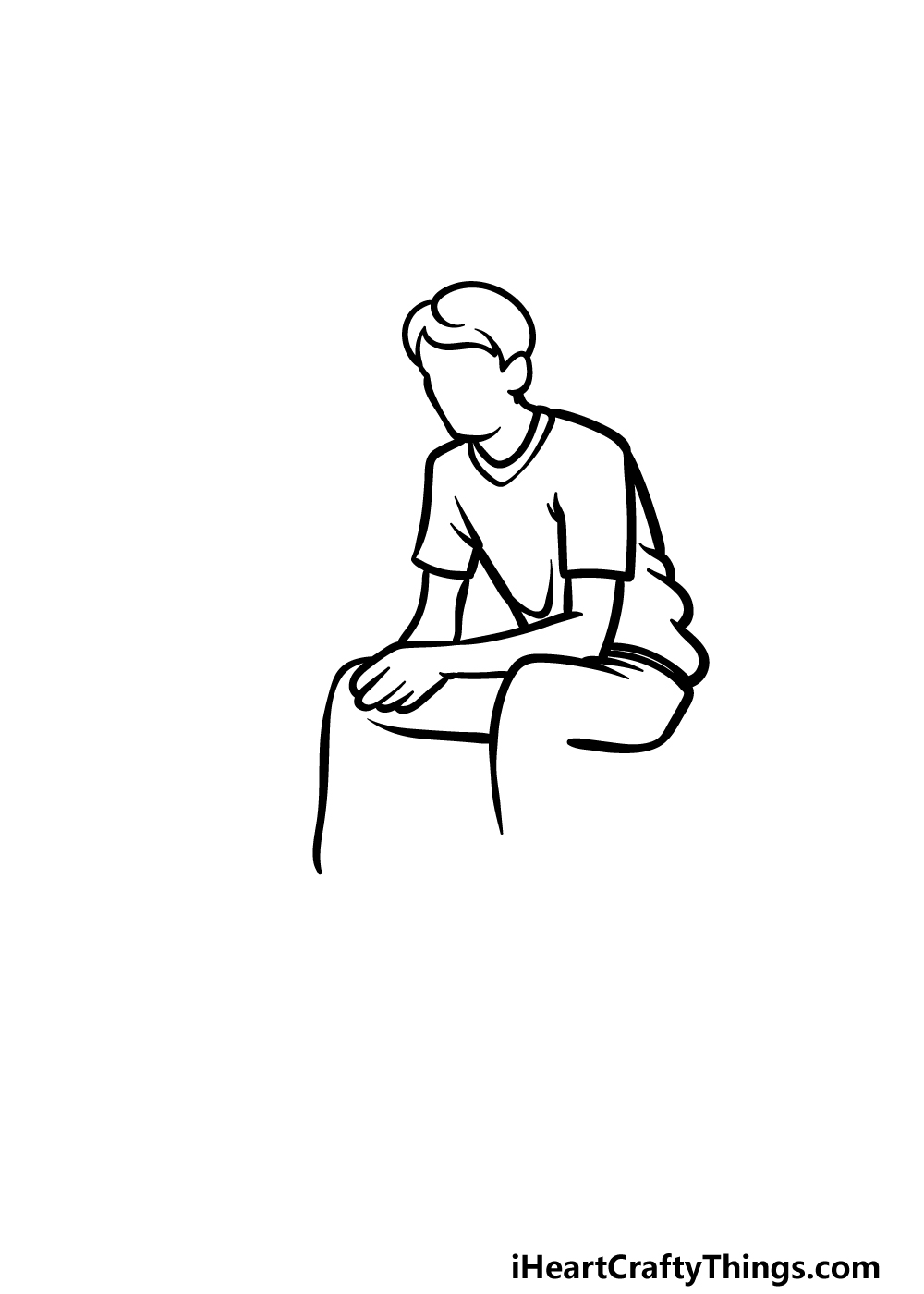 how to draw a Person’s Outline step 4