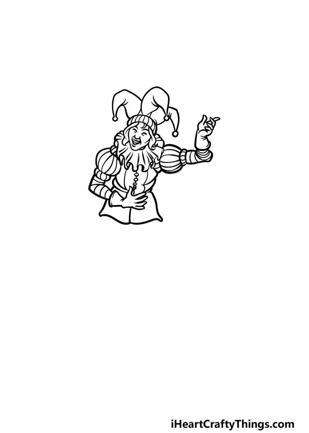 how to draw a Jester step 4