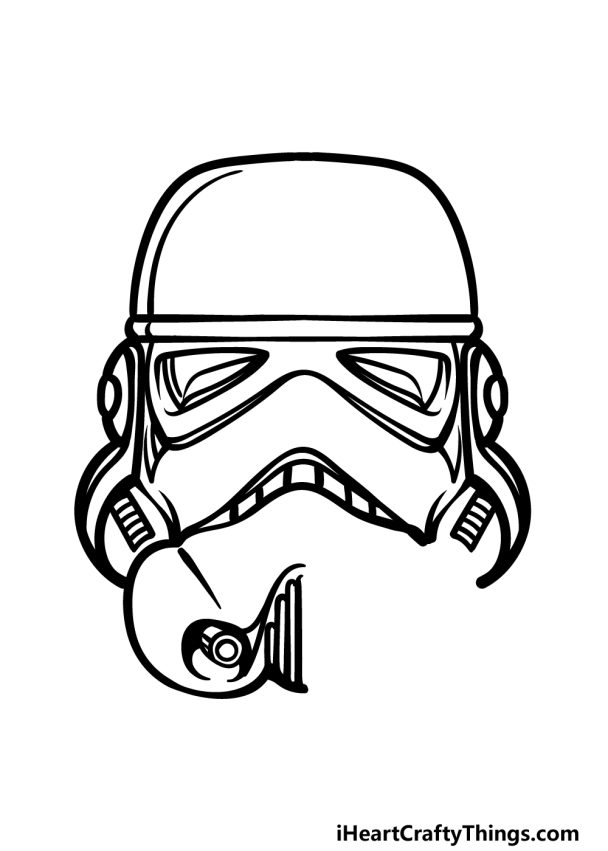 Stormtrooper Helmet Drawing - How To Draw A Stormtrooper Helmet Step By ...