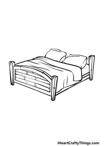 Bed Drawing - How To Draw A Bed Step By Step