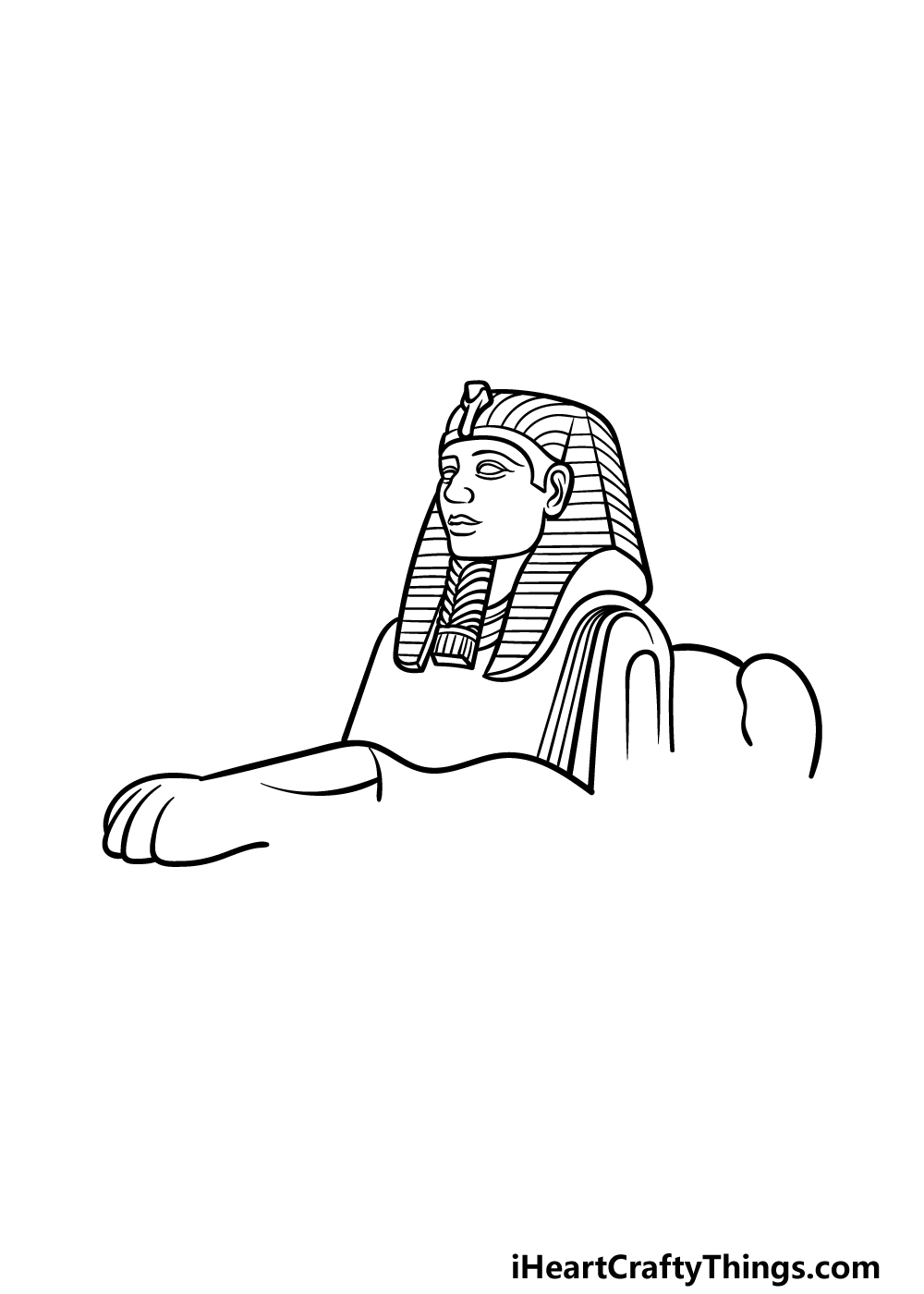 how to draw The Sphinx step 4