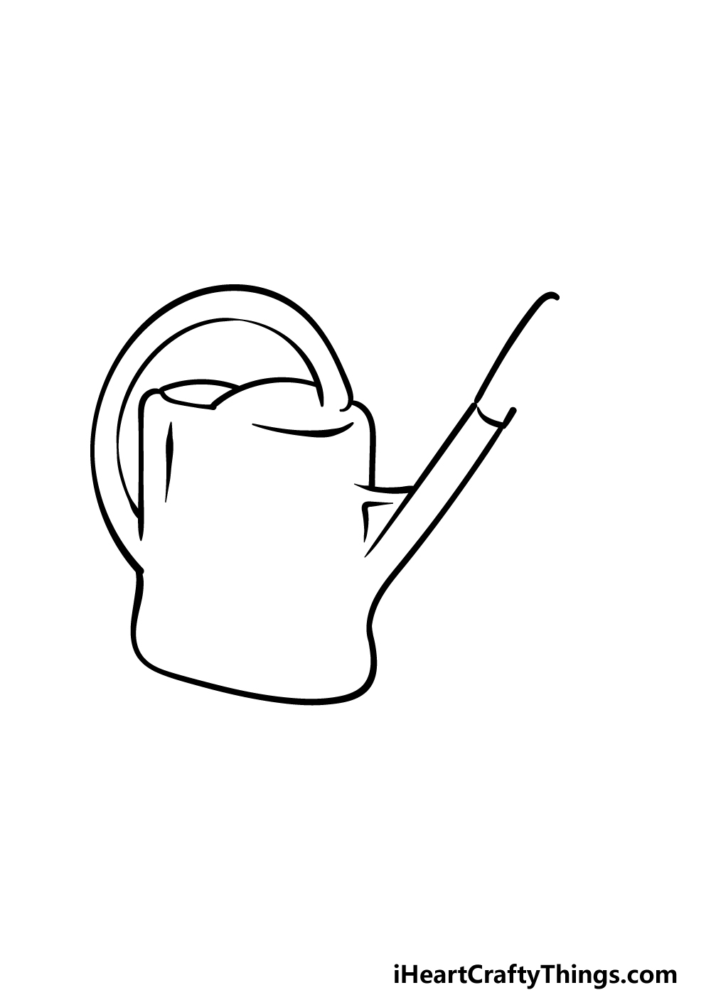 how to draw a Watering Can step 4