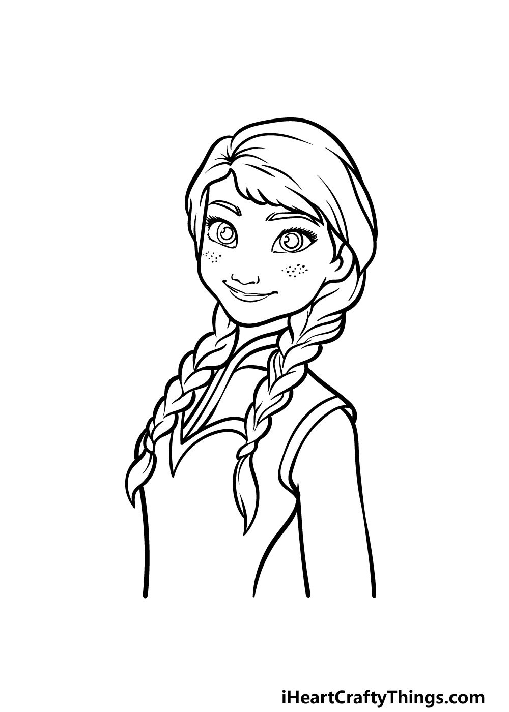 how to draw Anna step 4