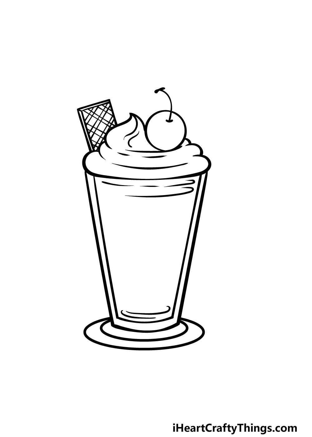 how to draw a Milkshake step 4