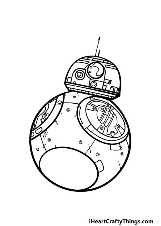 BB8 Drawing - How To Draw BB8 Step By Step