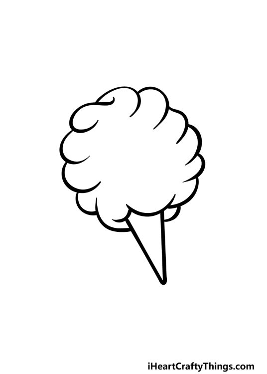 Cotton Candy Drawing - How To Draw Cotton Candy Step By Step