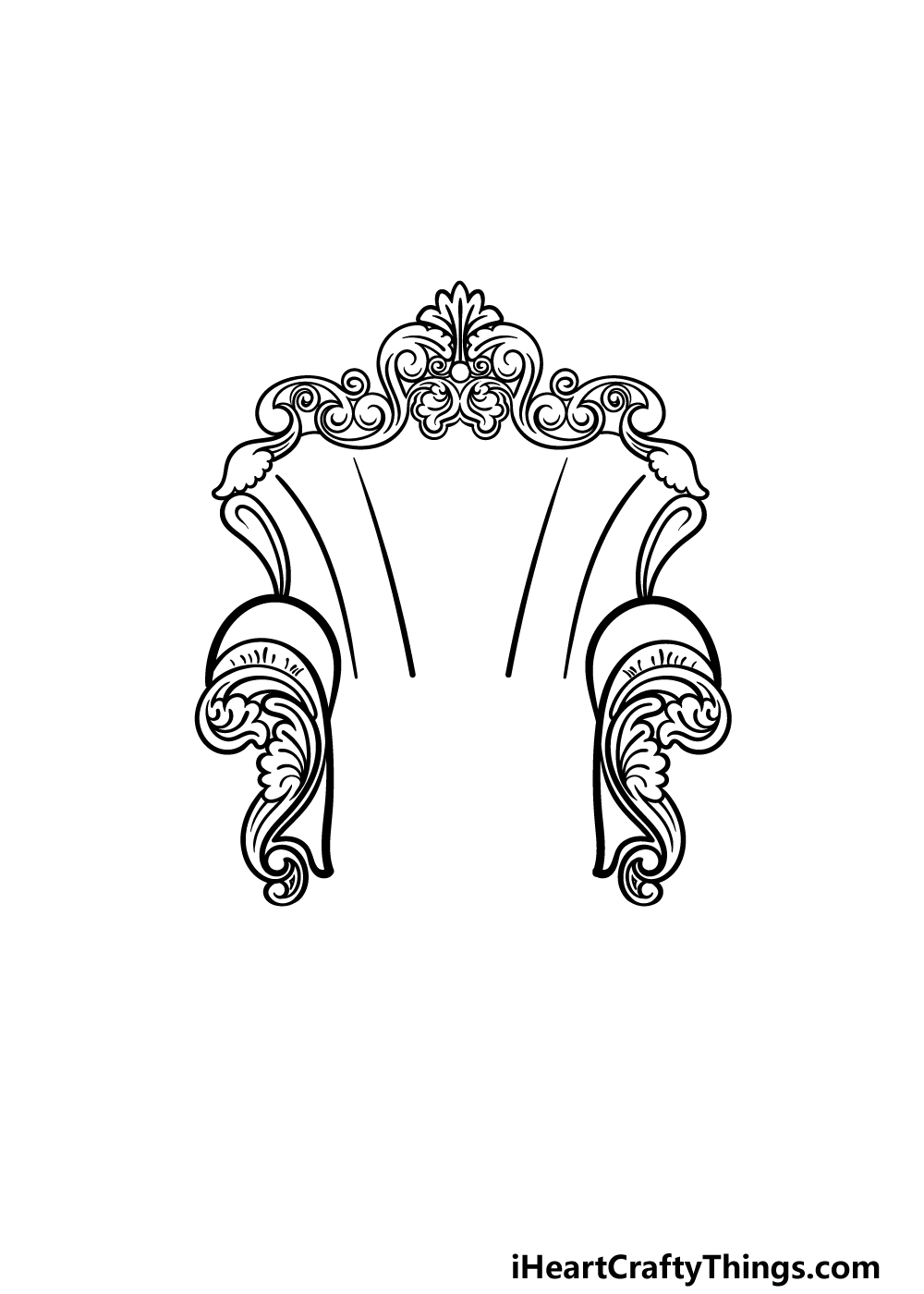 how to draw a Throne step 4