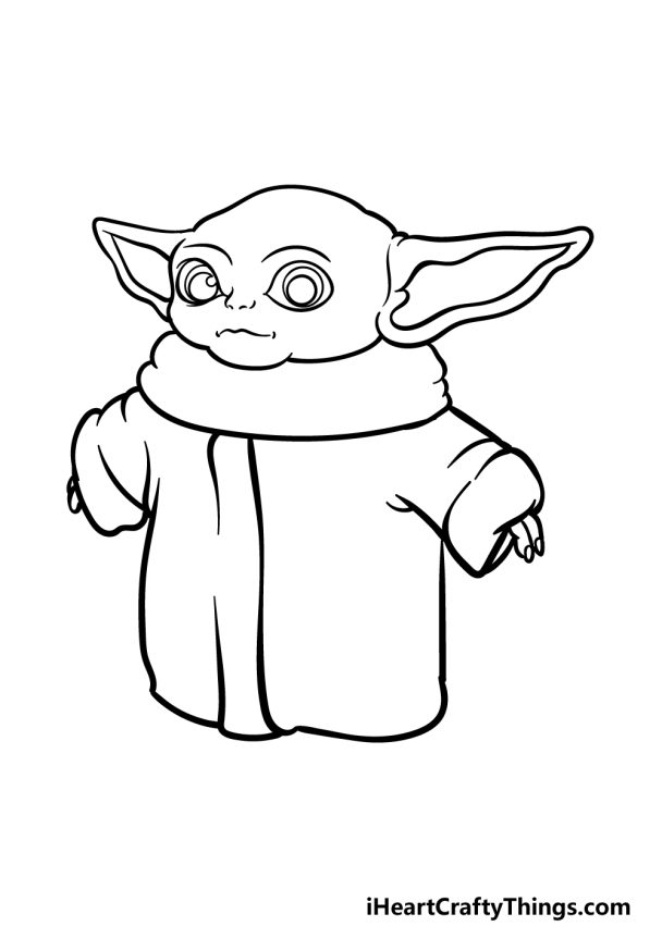 Baby Yoda Drawing - How To Draw Baby Yoda Step By Step