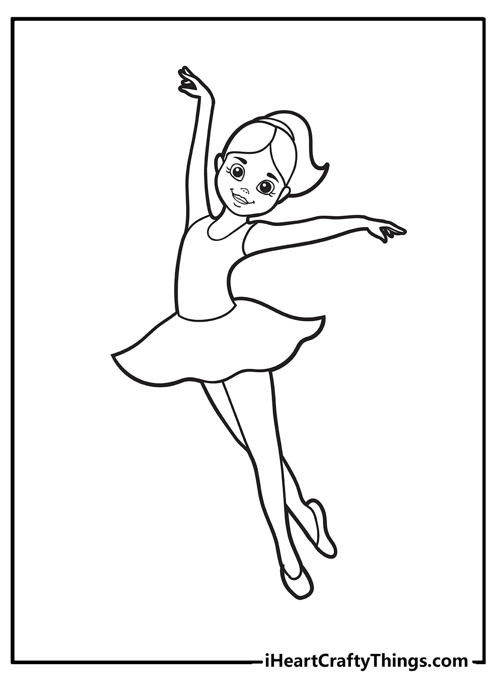 cartoon Ballerina Coloring Pages free printable
