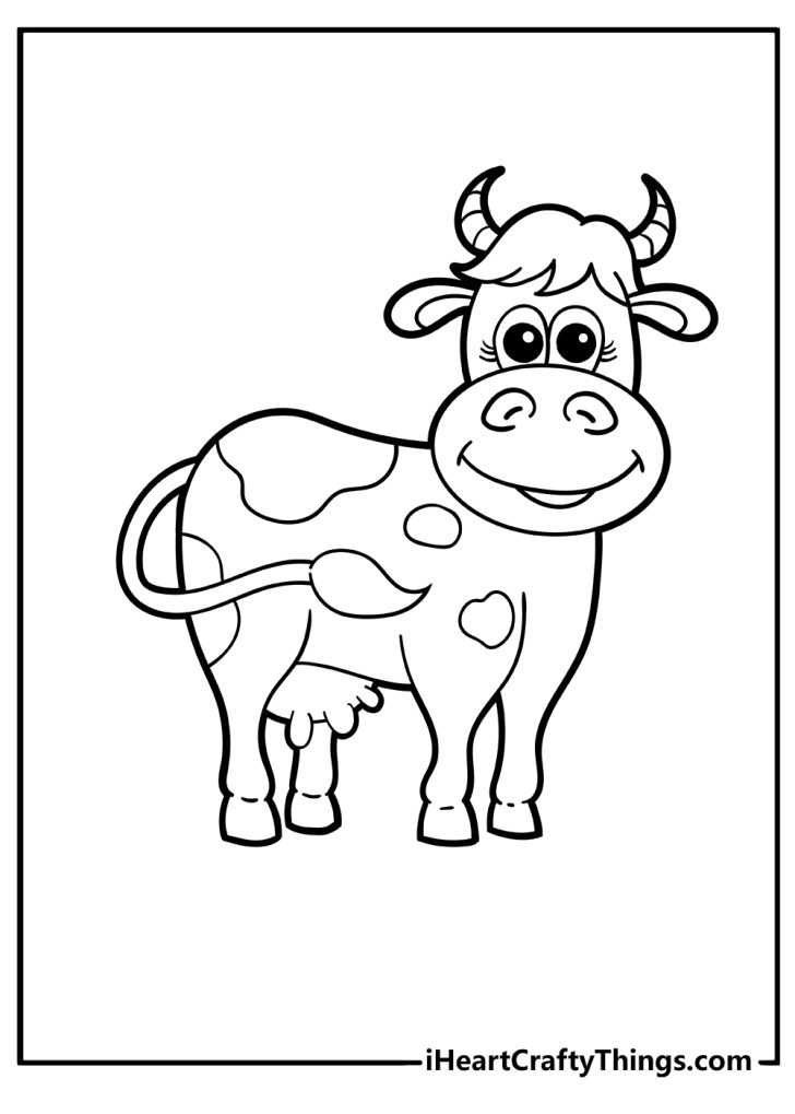 Cow Coloring Pages (100% Free Printables)
