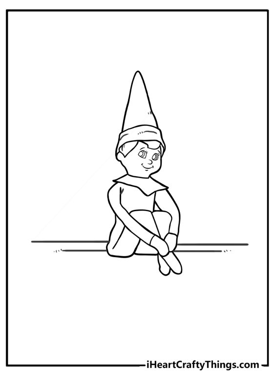 Elf On The Shelf Coloring Pages (Free Printables)