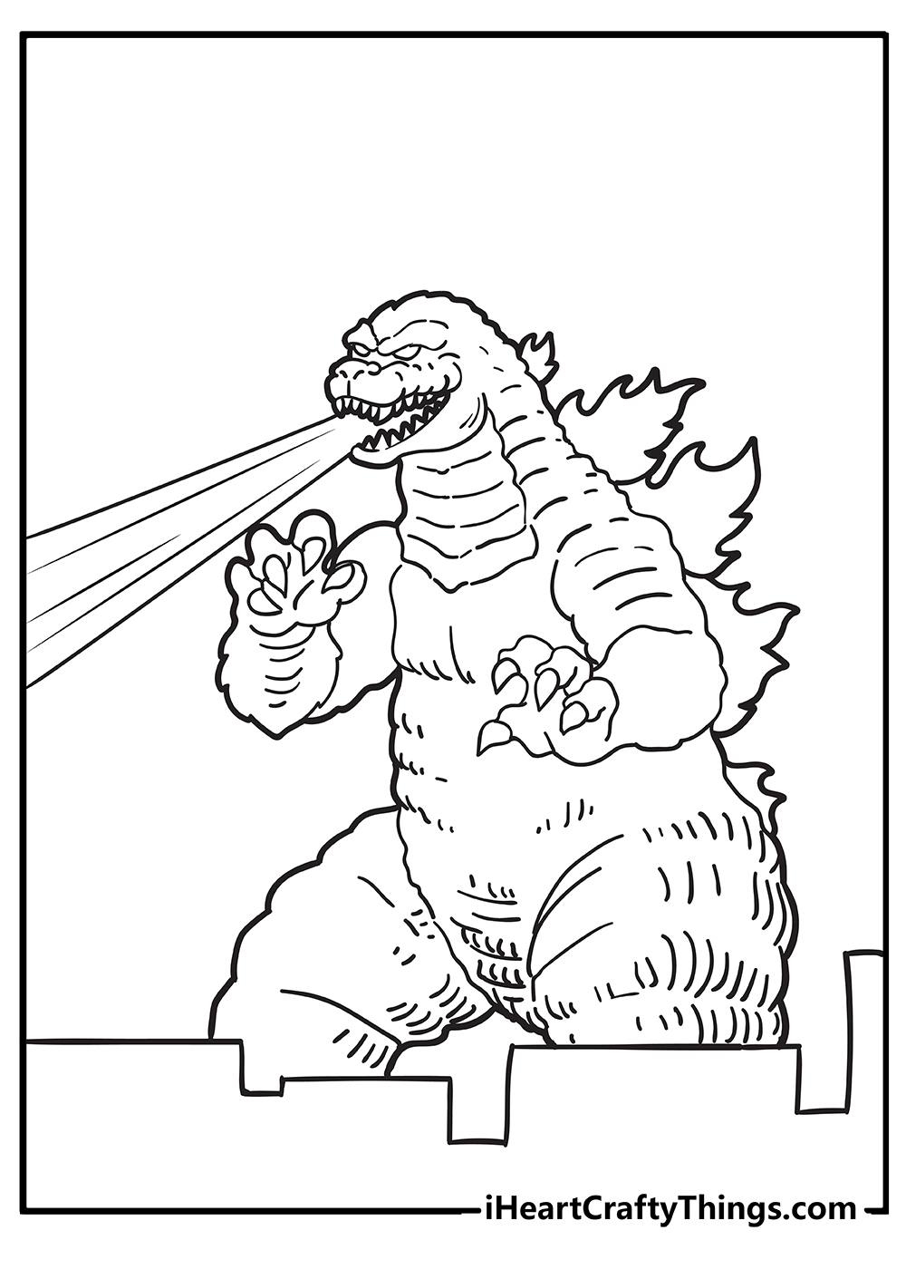 godzilla vs coloring pages