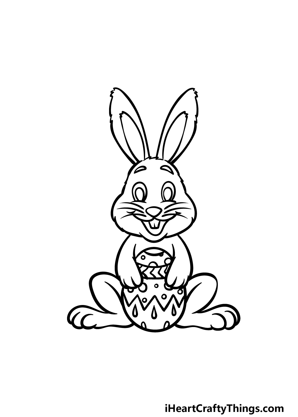 how to draw The Easter Bunny step 4