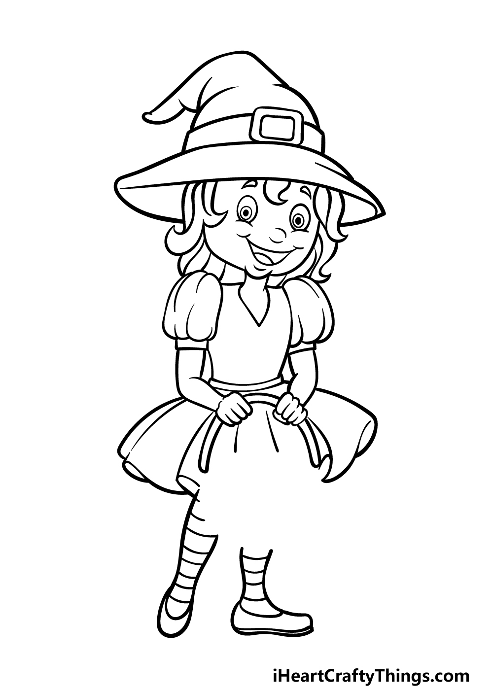 how to draw a Halloween Kid step 4