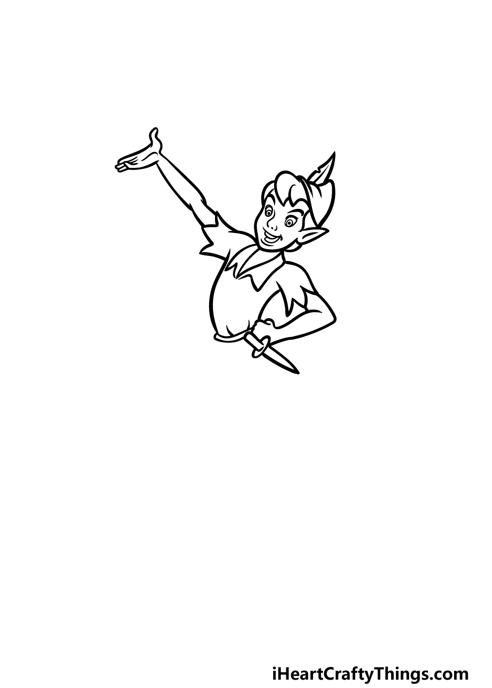 how to draw Peter Pan step 4