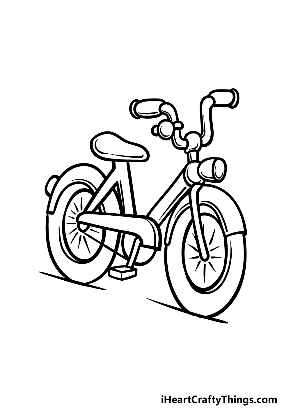 how to draw a Bicycle step 5